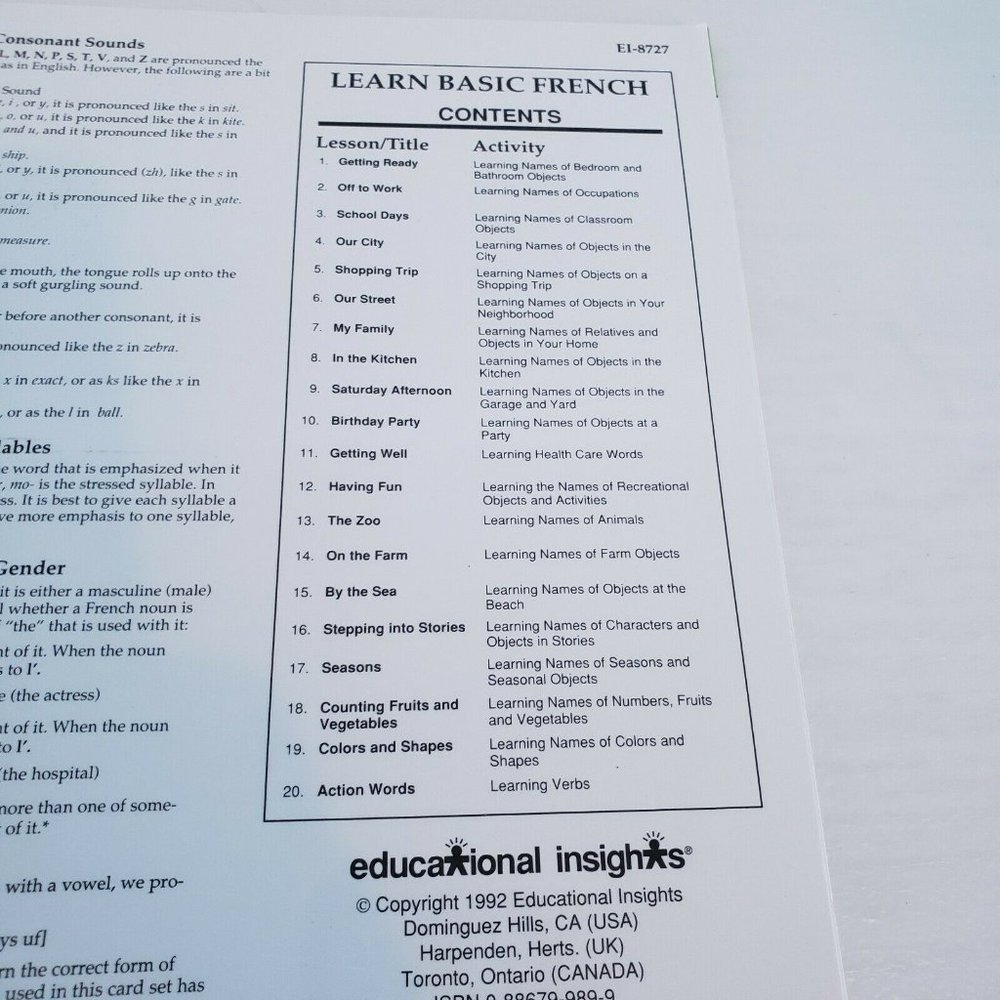 GeoSafari Learning Basic French pack - Picture 10 of 12
